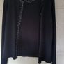 M&S black twin set cardigan and top with nice neck detail Image 2