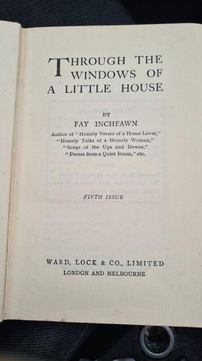 Through The Window Of A Little House By Fay Inch Fawn. Hardback In Good Condition.