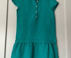 Green/Blue linen dress