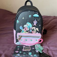 Loungefly Unbirthday Alice in wonderland backpack & wallet