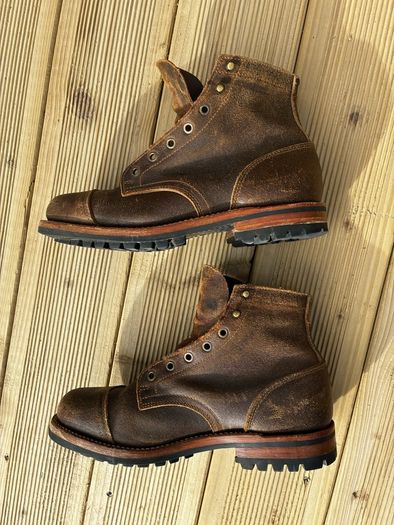 Truman Waxed Olive Captoe 8.5E
