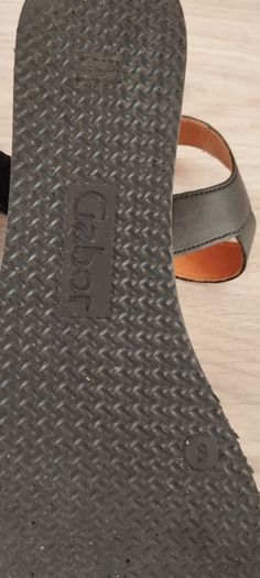 Gabor Black Wedge Sandals, size 5