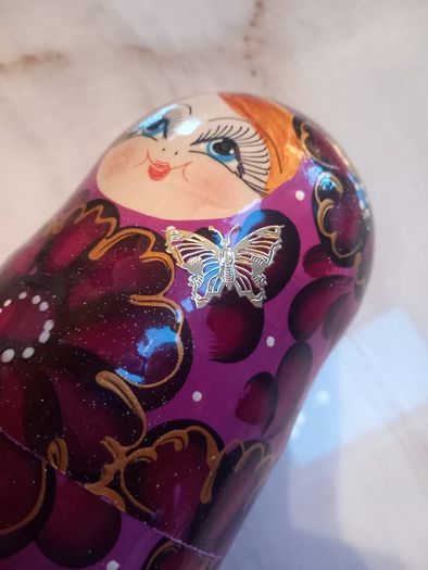 2 sets of Matroyska nesting Russian vintage handpainted dolls, v collectible, D18 post 8e