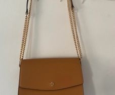 Tory Burch Brown Cross Body Bag with Gold Hardware