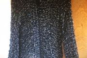 Black Sequin Designer Joseph Ribkoff Jacket 10/12