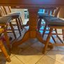 Kitchen Table Solid Oak, Glass top, 6 chairs Image 3