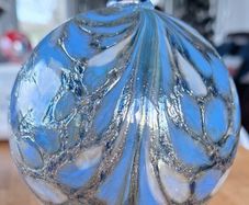Decorative glass hanging ornament.
