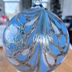 Decorative glass hanging ornament.
