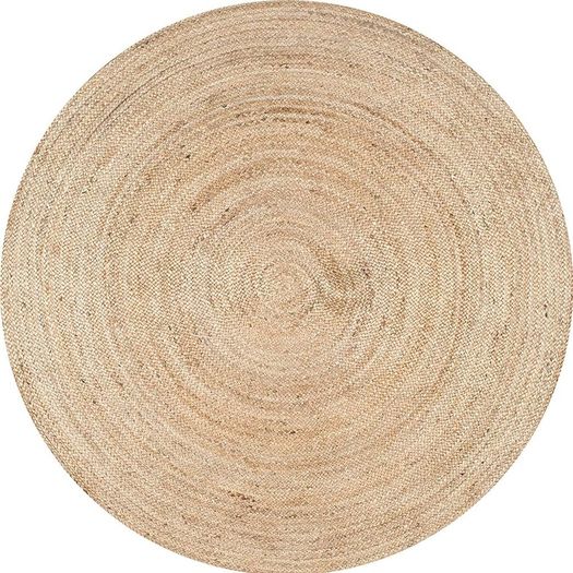 FREE P&P Hand Braided Natural Jute Rug Handmade Round Area Rug for Home Decor (60 x 60 cm)
