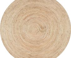 FREE P&P Hand Braided Natural Jute Rug Handmade Round Area Rug for Home Decor (60 x 60 cm)