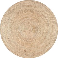 FREE P&P Hand Braided Natural Jute Rug Handmade Round Area Rug for Home Decor (60 x 60 cm)