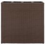 Garden Raised Bed with 4 Pots Poly Rattan Brown/ Black Image 3