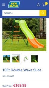 Ken Blacks/ Smyths 10ft Wave Slide (Boxed)