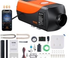 Bluetooth App Control Diesel Air Heater, 12V 5-8KW Diesel Heater with Automatic Altitude Adjustment, Remote Control and LCD, Diesel Parking Heater for RV Trailer Camper Van Boat