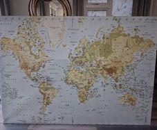 canvas map of world