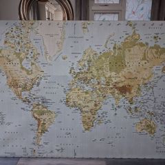 canvas map of world