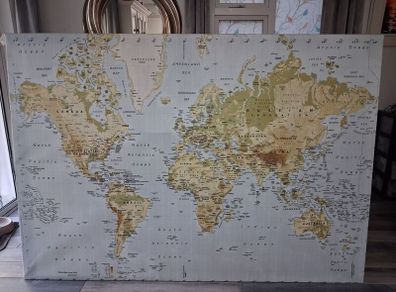 canvas map of world