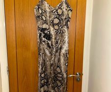 Brand new Nasty Gal long snakeskin dress