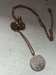 Absolute rose gold necklace and earrings