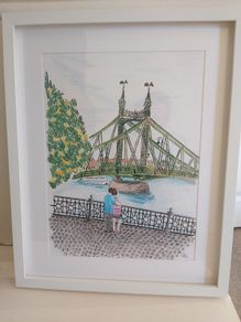 Original Artwork - "The Freedom Bridge, Budapest