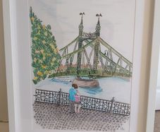 Original Artwork - "The Freedom Bridge, Budapest