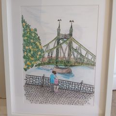 Original Artwork - "The Freedom Bridge, Budapest