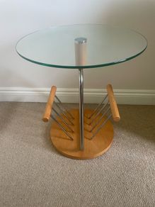 Glass side table