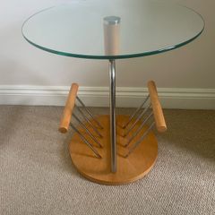 Glass side table