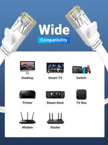 Ethernet Cable 10M, Flat RJ45 LAN Gigabit CAT 6 Network Cable, Pure Copper Core High-Speed 1000Mbps for 250Mhz/s Patch Cord Internet Cable for Xbox Switch PS5 PS4 Extender Router Modem