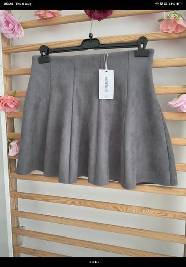 skirt Bnwt Aline skirt grey suede effect 10/12