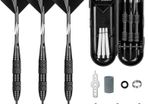 FREE P&P Steel Darts Set, Professional 23g Darts Tip with Non-Slip Stainless Steel Shaft, Poly Flights, PVC Shafts, Dart Sharpener, Rubber Rings, Flight Protecter, with Gift Box