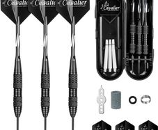 FREE P&P Steel Darts Set, Professional 23g Darts Tip with Non-Slip Stainless Steel Shaft, Poly Flights, PVC Shafts, Dart Sharpener, Rubber Rings, Flight Protecter, with Gift Box