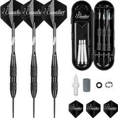 FREE P&P Steel Darts Set, Professional 23g Darts Tip with Non-Slip Stainless Steel Shaft, Poly Flights, PVC Shafts, Dart Sharpener, Rubber Rings, Flight Protecter, with Gift Box