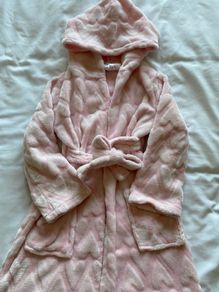 Girls Pink Heart Cosy Dressing Gown