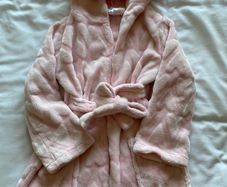 Girls Pink Heart Cosy Dressing Gown