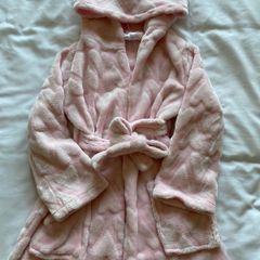 Girls Pink Heart Cosy Dressing Gown