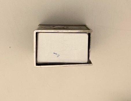 Vintage French Pewter Louis XIV Sun King Matchbox Holder 1970s