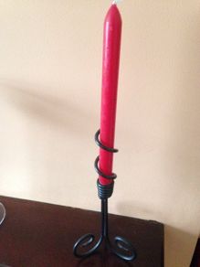 Beautiful Cast Iron Candles Holder with new candles