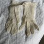 Cream lace gloves size small Image 2