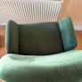 Green Velvet Swivel Desk Arm Chair Image 3