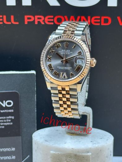 ichrono.ie ichrono Rolex Datejust 2024 Roman diamond Dial 18k rose Gold/Steel 31mm