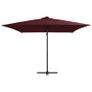 Cantilever Umbrella with LED lights Bordeaux Red 250x250 cm Image 3