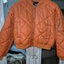 Pull & Bear Burnt Orange Puffer Bomber - Size 12, AV Image 2