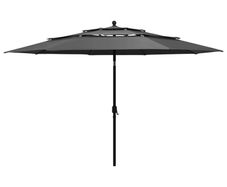 3-Tier Parasol with Aluminium Pole Anthracite 3.5 m