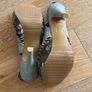 Brand New Grey Suede Perp Toe Sling Backs UK7 Image 4