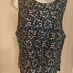Brand new M&Co Turquoise/black top size UK20 EU48 Postage included