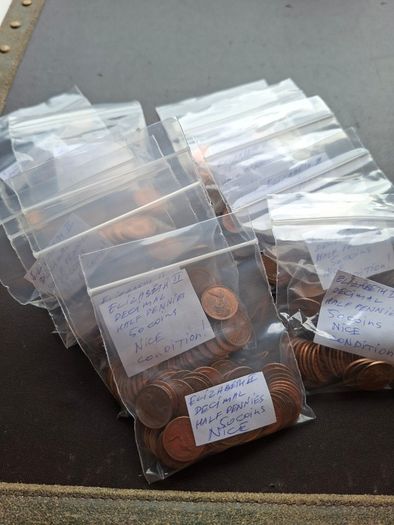 Great Britain. Elizabeth II. 50 coins x1/2p (1971-1982) Nice Condition!