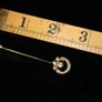 Vintage Irish Claddagh Gold Plated Stick Pin - Celtic Lapel Brooch Image 8