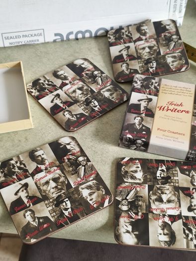 Vintage Pimpernel Irish Heritage Series Images Of Irish Writers Coasters Set Of 4 In Old Box