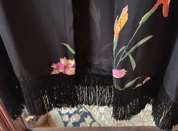 ETRO Italian Designer fringed KIMONO-Jacket - side slits - One Size